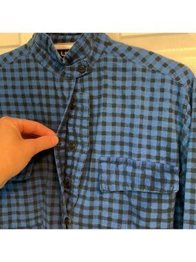 Vintage Black and blue checkered shirt